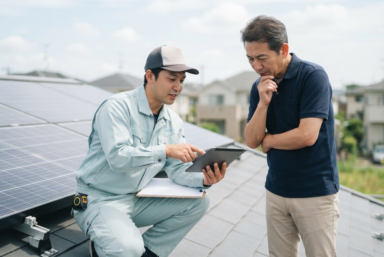 太陽光パネル脱着費用のイメージ
